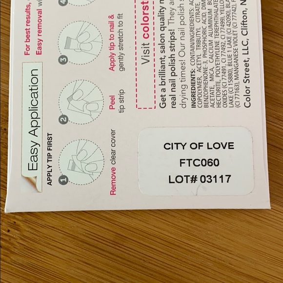 Color Street Nail Strips - City of Love - Picture 4 of 4